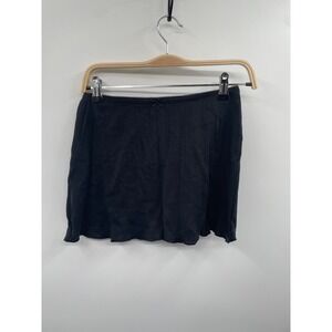 NWT Cou Cou The Mini Skirt Women's Medium Black Lace Trim Pull-On Elastic Waist
